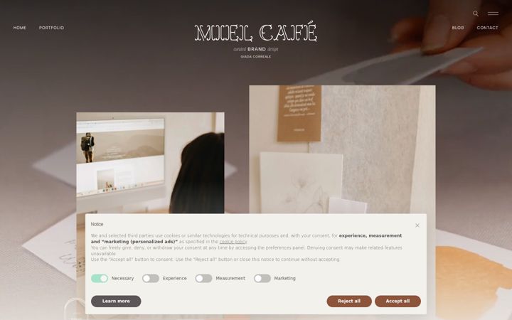 Screenshot of mielcafedesign.com