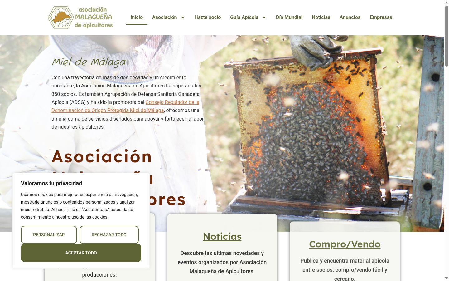 Screenshot tal-banner tal-kunsens muri qabel kwalunkwe interazzjoni