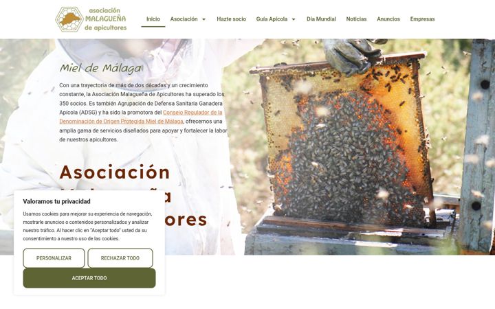 Screenshot of mieldemalaga.com