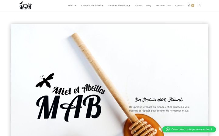Screenshot of mieletabeilles.com