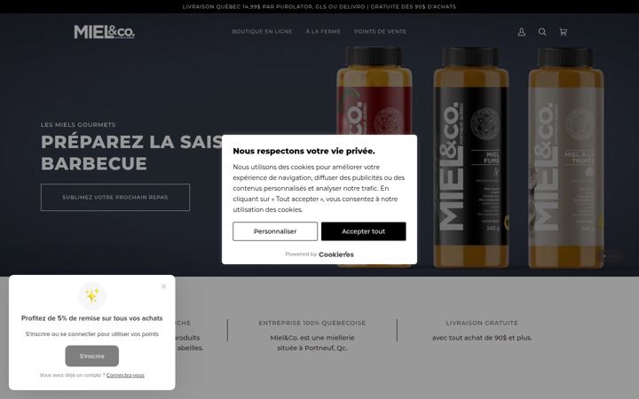 Screenshot of mieletco.com