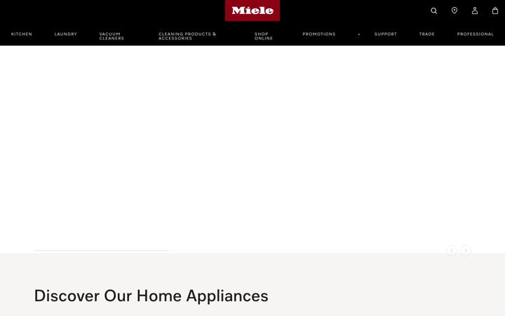 Screenshot of mieleusa.com