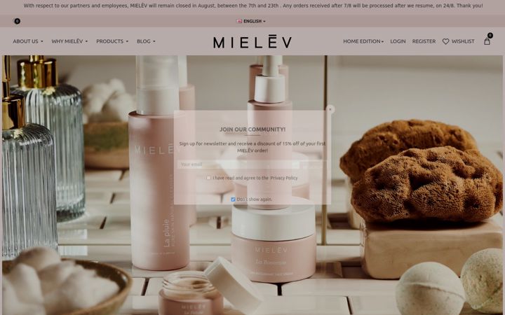 Screenshot of mielev.com