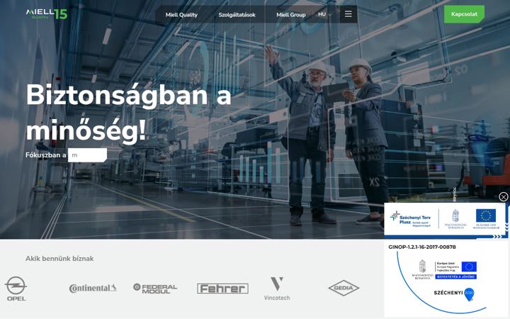 Screenshot of miellquality.hu