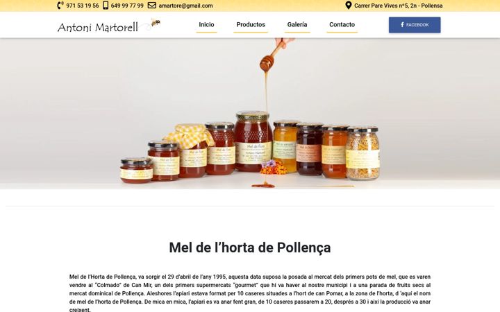 Screenshot of mielnaturaldepollensa.com