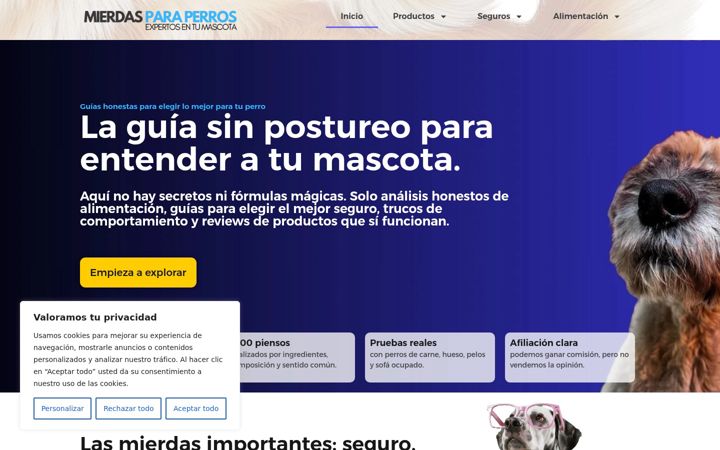 Screenshot of mierdasparaperros.com