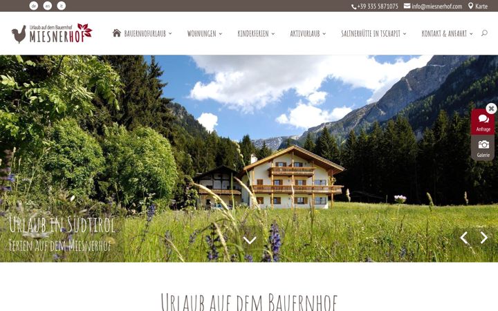 Screenshot of miesnerhof.com