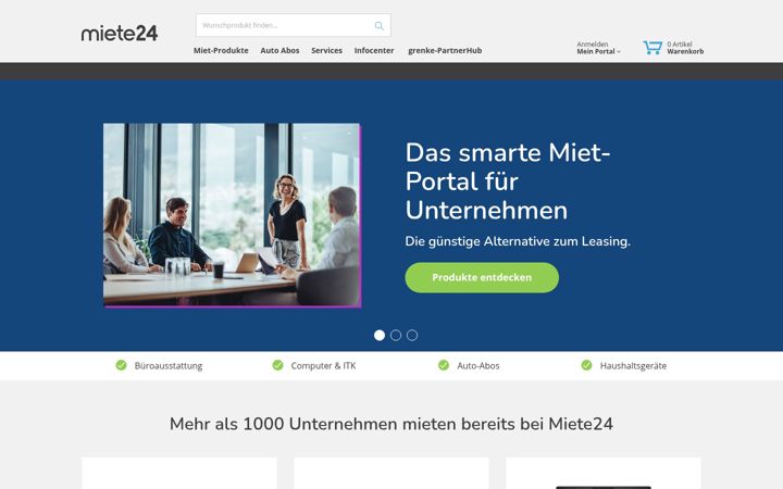 Screenshot of miete24.com
