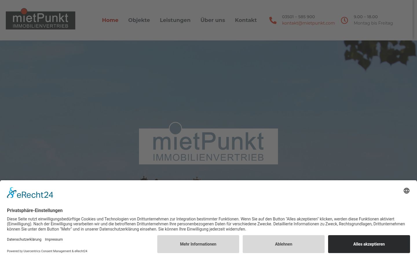 Screenshot of the consent banner shown before any interaction