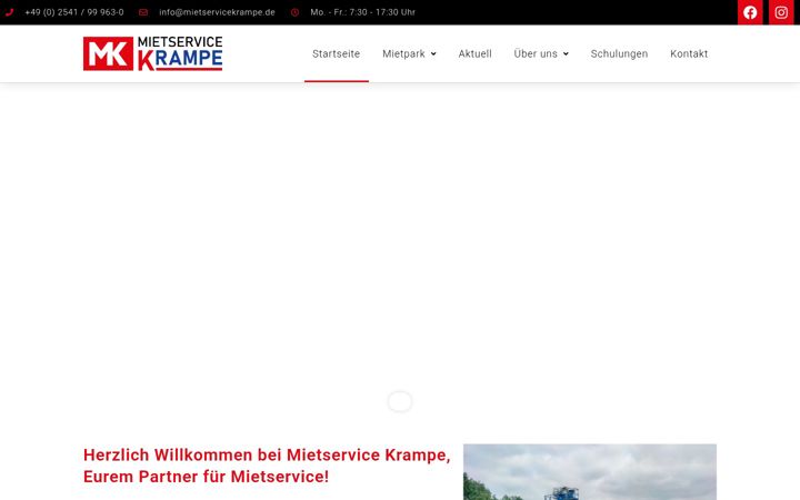 Screenshot of mietservicekrampe.com
