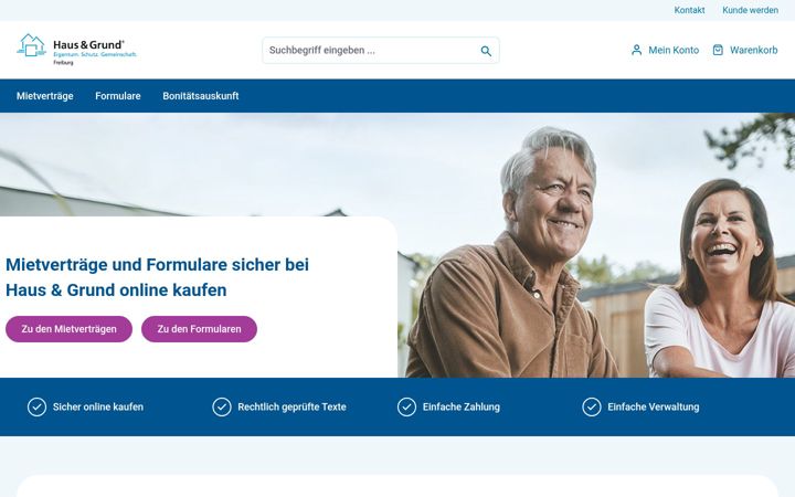 Ekraanipilt saidist mietvertrag-hausundgrund.de