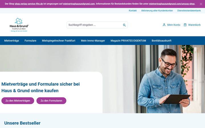 Screenshot of mietvertraghausundgrund.com