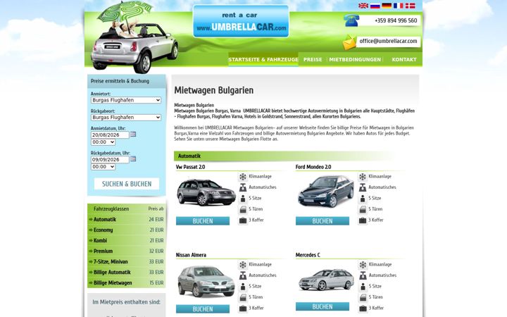 Screenshot of mietwagen-bulgarien.com