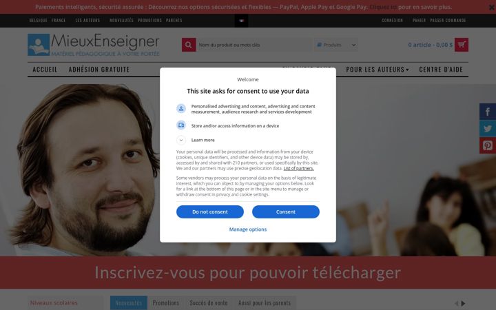 Screenshot of mieuxenseigner.ca