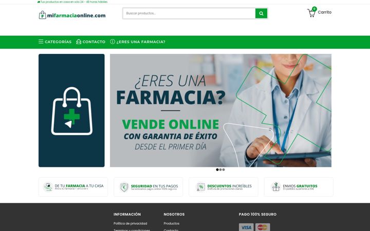 Screenshot of mifarmaciaonline.com