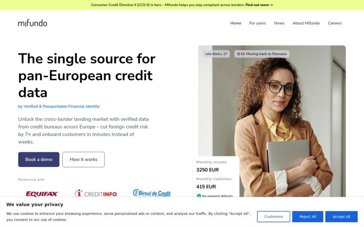 Screenshot of mifundo.com