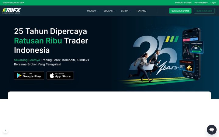 Screenshot of mifx.com