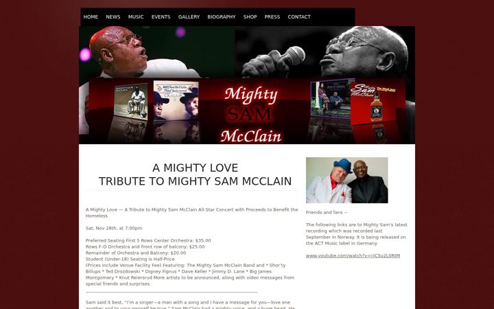 Screenshot of mightysam.com