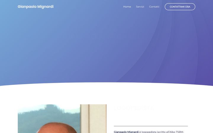 Screenshot of mignardigianpaolologopedista.it