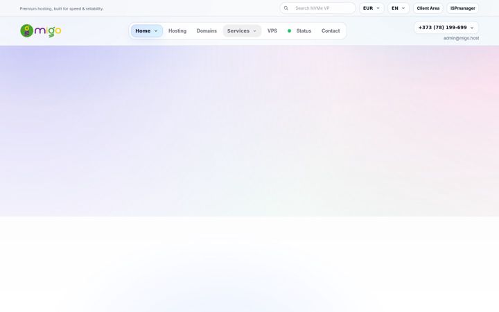 Screenshot of migo.host