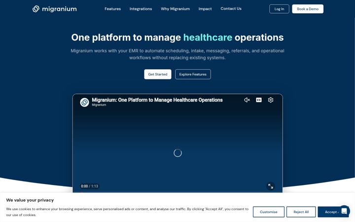 Screenshot of migranium.com