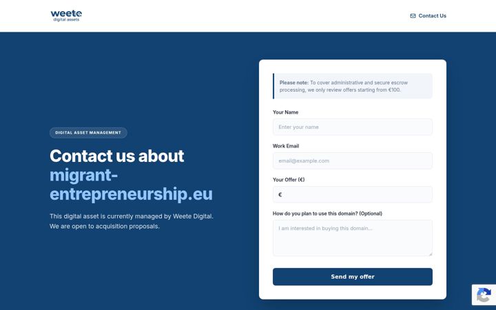 Screenshot von migrant-entrepreneurship.eu