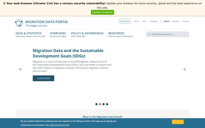Screenshot of migrationdataportal.org