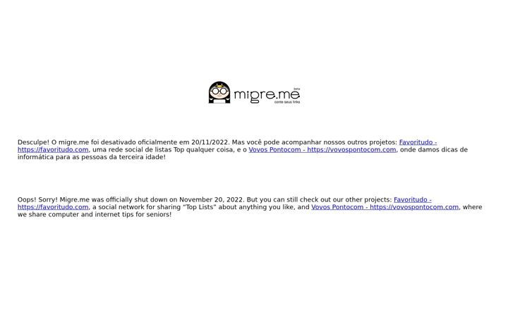 Screenshot of migre.me