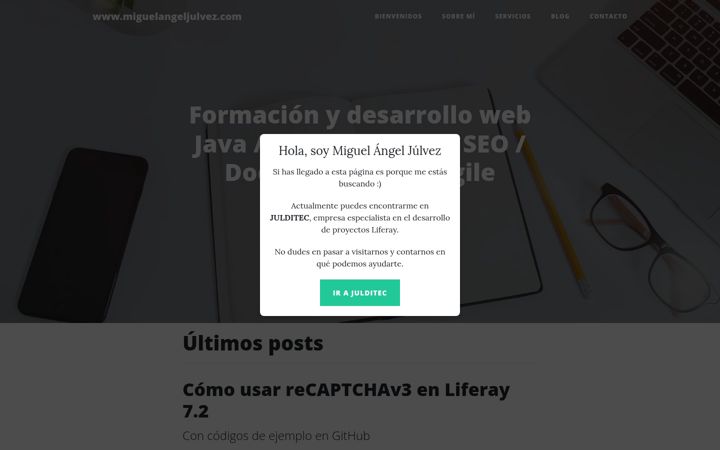Screenshot of miguelangeljulvez.com