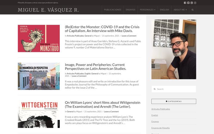 Screenshot of miguelev.com