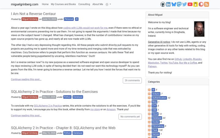 Screenshot of miguelgrinberg.com