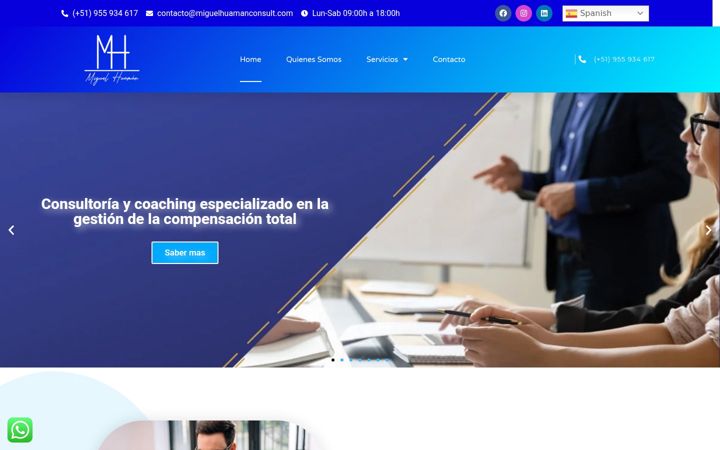 Screenshot of miguelhuamanconsult.com