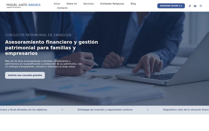 Screenshot of migueljuste.com