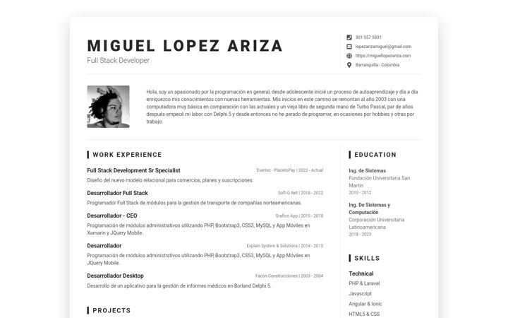 Screenshot of miguellopezariza.com