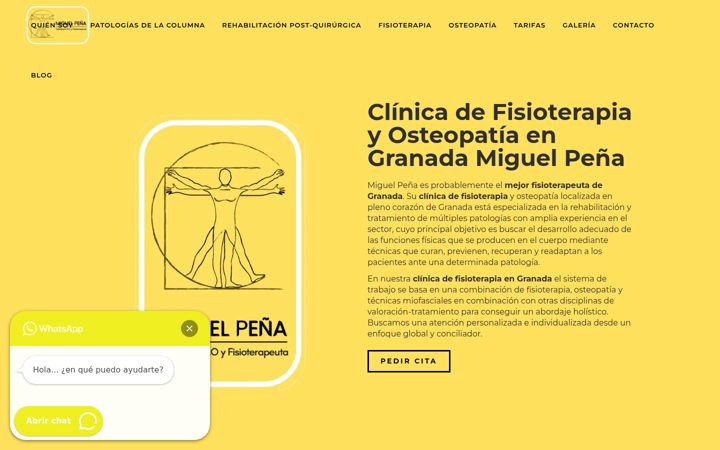 Screenshot of miguelpenaosteopata.com