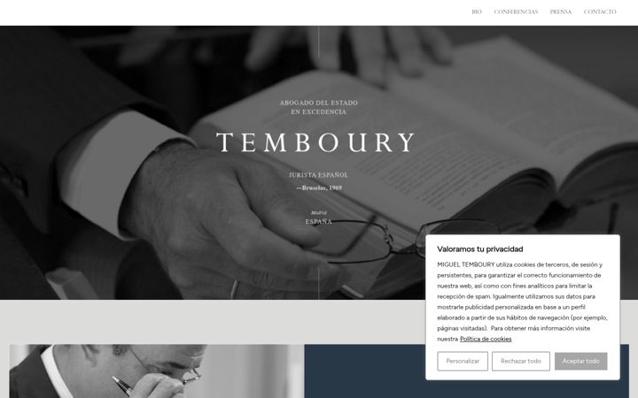 Screenshot of migueltemboury.com