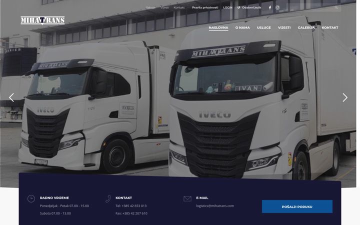 Screenshot of mihatrans.com
