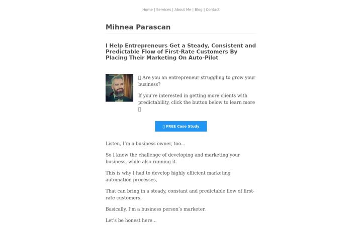 Screenshot of mihneaparascan.com