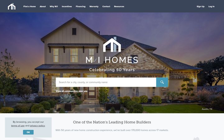 Screenshot of mihomes.com