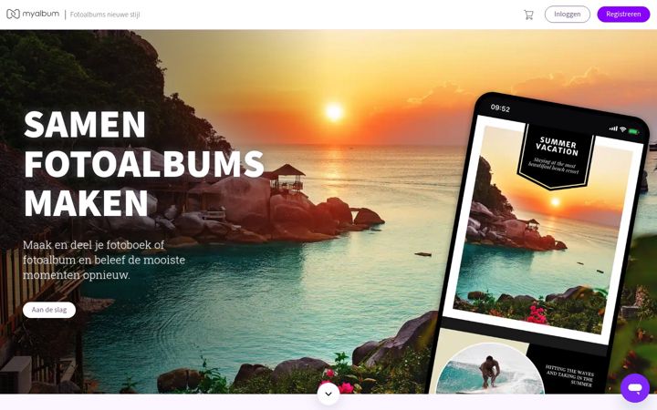 Screenshot of mijnalbum.nl