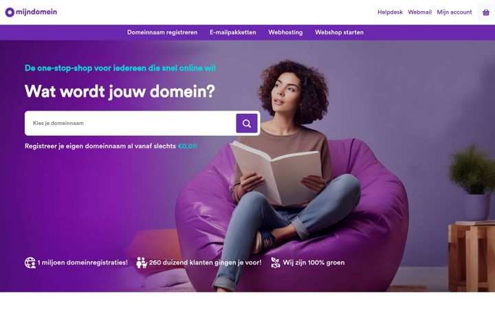 Skjermbilde av mijndomein.nl