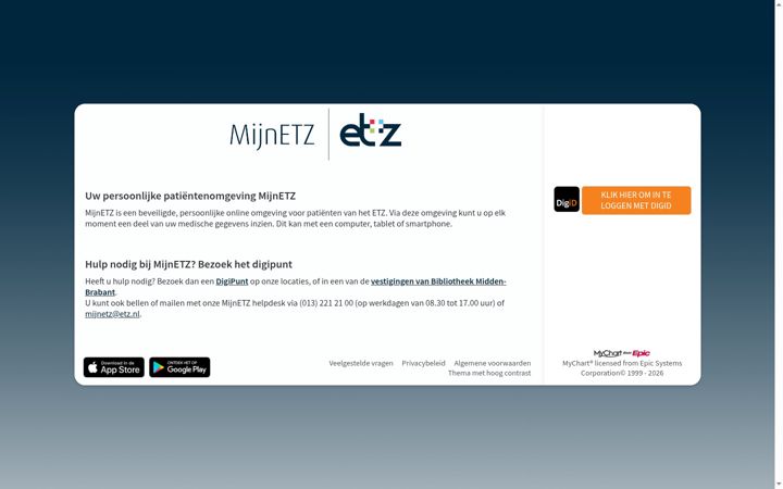 Screenshot of mijnetz.nl