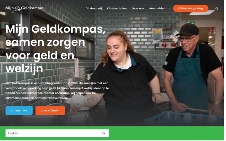 Captură de ecran a mijngeldkompas.nl