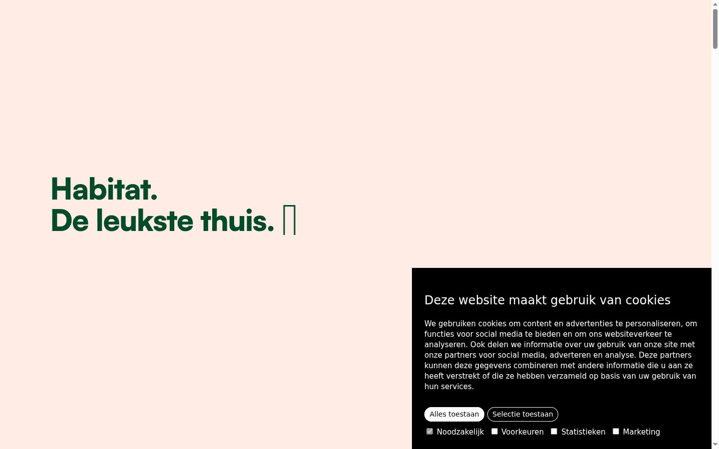 Screenshot des Einwilligungsbanners vor jeglicher Interaktion
