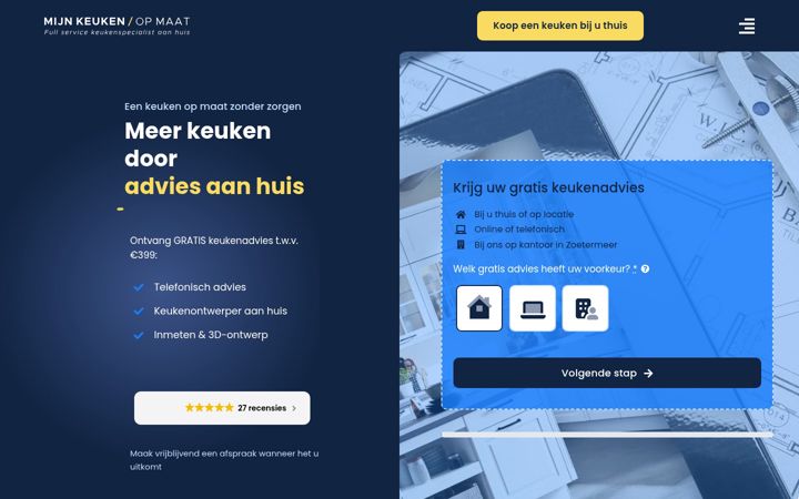 Képernyőkép: mijnkeukenopmaat.nl