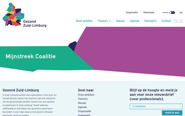 Capture d'écran de mijnlevengezond.nl