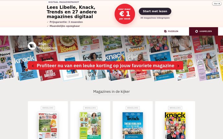 Zrzut ekranu mijnmagazines.be