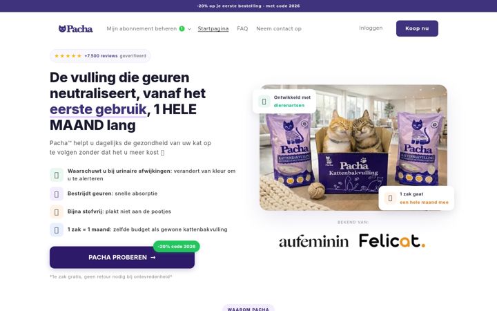 Screenshot of mijnpacha.com