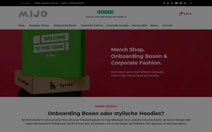 Screenshot of mijo-brand.com