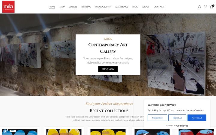 Screenshot of mika-gallery.com